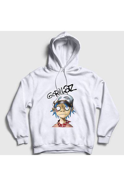 Presmono Φούτερ Unisex Λευκό 2d Gorillaz Hooded 54045tt