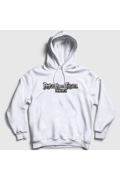 Presmono Φούτερ με λευκή κουκούλα Attack On Titan Unisex - 124251 ττ