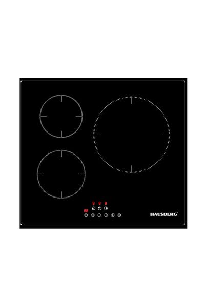 Hausberg Plita incorporabila Hausberg HB1530, Electrica, Inductie, 3 zone degatit, PowerBoost, 60 cm, Negru