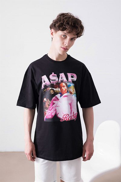 Trendiz Μπλουζάκι Unisex Asap Rocky Black