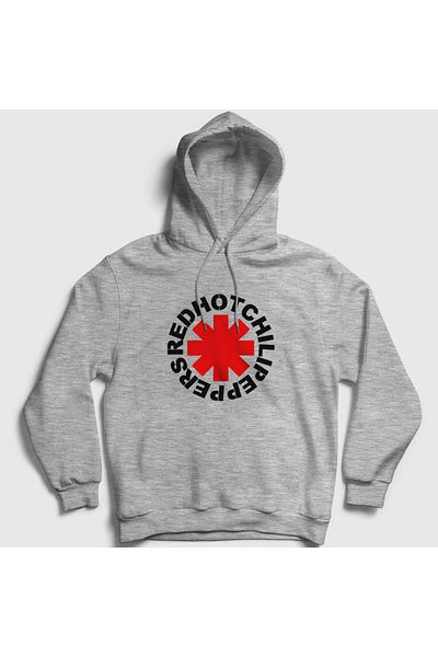 Presmono Φούτερ με κουκούλα Unisex Grey Red Hot Chili Peppers - 107510 ττ