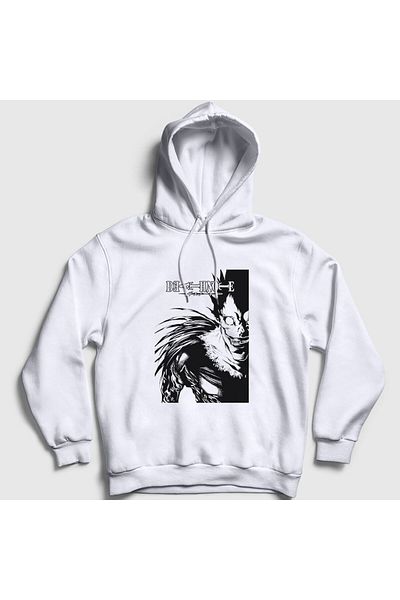 Presmono Λευκό Anime Death Note Unisex φούτερ με κουκούλα - 130098 ττ