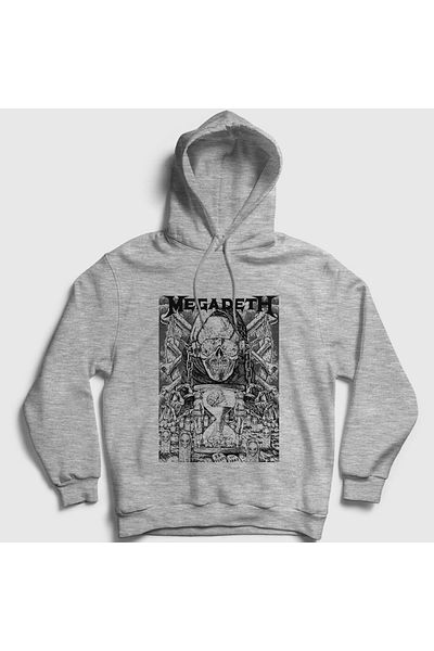 Presmono Φούτερ Megadeth Unisex Grey Hooded - 66218tt