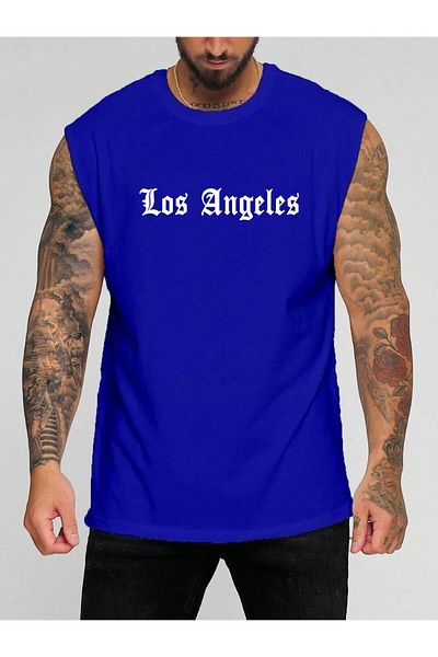 BENROMA 1 προϊόν είναι δώρο για αγορές 6 και άνω Los Angeles Printed Sleeveless T-Shirt
