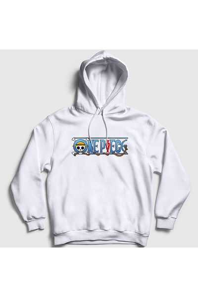 Presmono Φούτερ Anime One Piece Unisex με λευκή κουκούλα - 135140 ττ