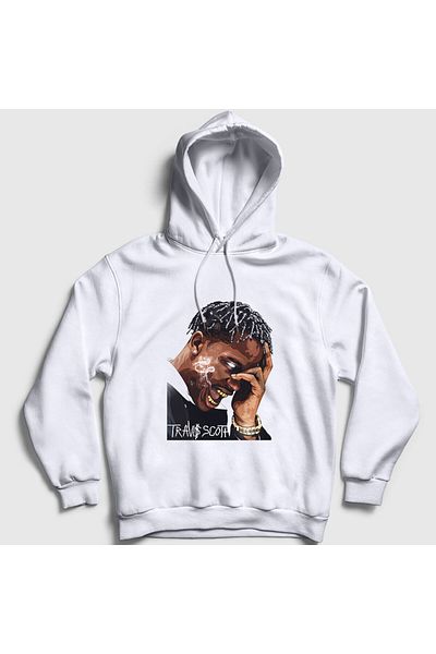 Presmono Λευκό φούτερ Travis Scott Astroworld Unisex με κουκούλα - 43256tt