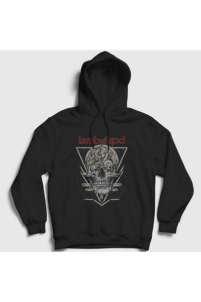 Presmono Φούτερ Lamb Of God Mechanic Unisex Μαύρη κουκούλα - 94507tt