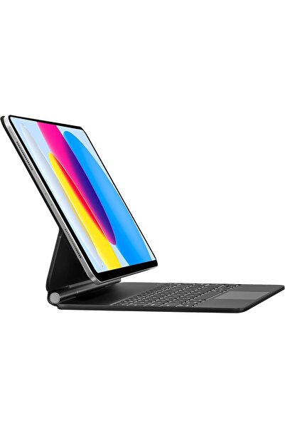 Fogy Apple Ipad (A16) 2025 Uyumlu Magic Touchpad RGB Işıklı Türkçe Q Klavyeli...