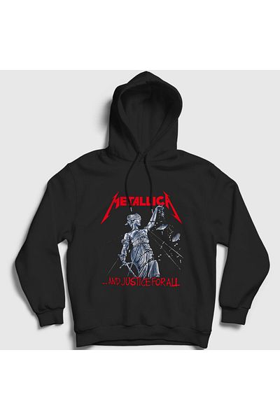Presmono Унисекс суитшърт с качулка Lady Justice Metallica - 66987tt