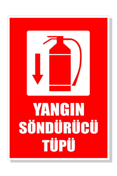 Yangın Söndürücü Tüpü Levha 20x30cm PVC foreks