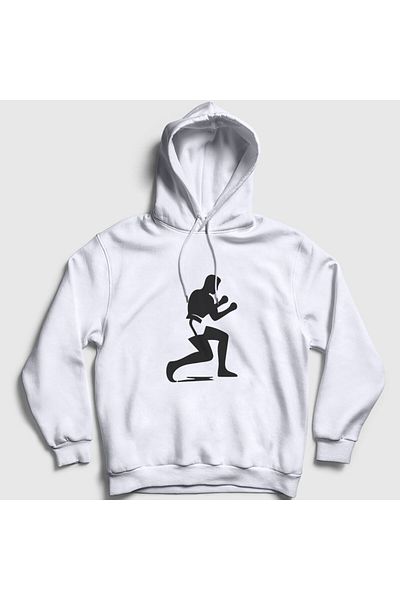 Presmono Φούτερ με λευκή κουκούλα Unisex Muhammad Ali Stance - 230717 ττ