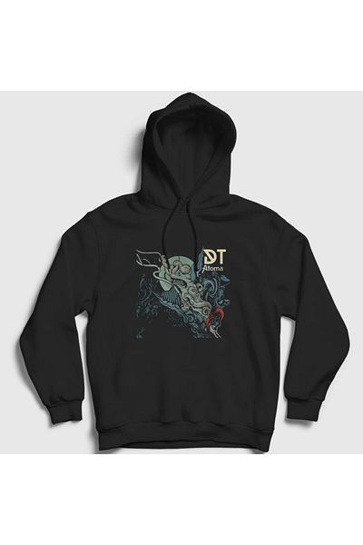 Presmono Φούτερ Atoma Dark Tranquility Unisex μαύρη κουκούλα - 137240 ττ