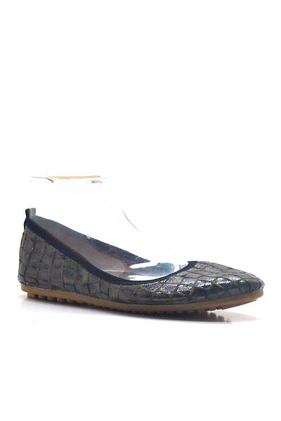 TREND Khaki Print Patterned Foldable Women's Ballerinas