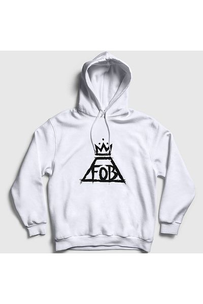Presmono Φούτερ Fall Out Boy Unisex Λευκή κουκούλα - 62522tt