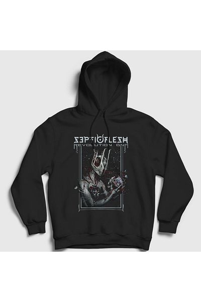Presmono Унисекс суитшърт с качулка Black Revolution Septicflesh 172868tt