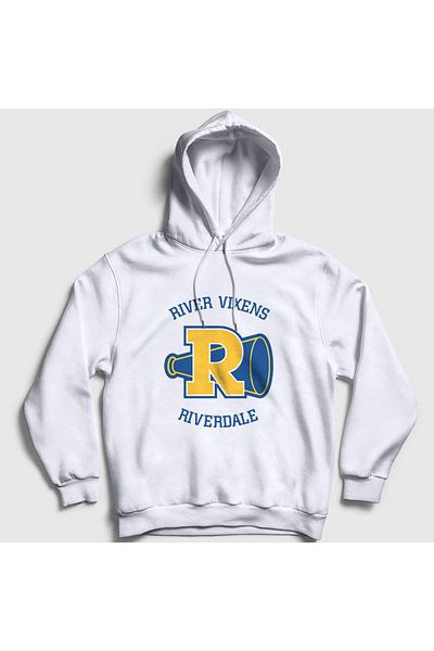 Presmono Riverdale Λευκό Unisex φούτερ με κουκούλα - 207122 ττ