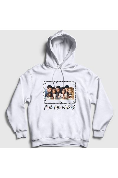 Presmono Λευκό Milkshake Friends Unisex φούτερ με κουκούλα - 190327 ττ