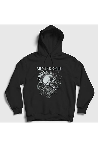 Presmono Унисекс черен суитшърт с качулка Meshuggah - Spine Head Design 164840tt
