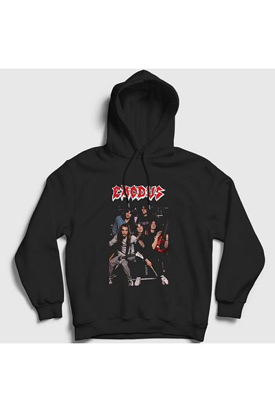 Presmono Μαύρο φούτερ με κουκούλα Exodus Unisex - 146583 ττ