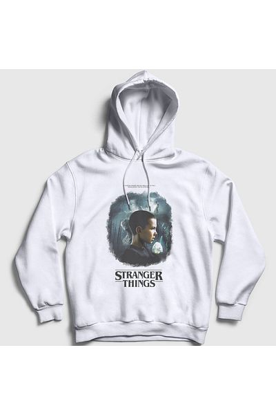 Presmono Φούτερ Unisex με λευκή κουκούλα Stranger Things - 219641 ττ