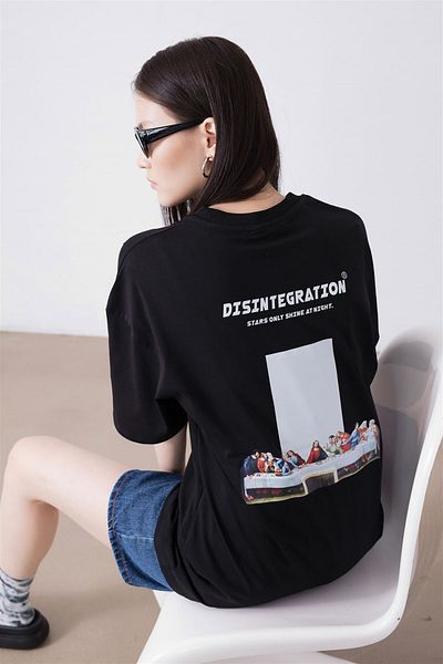 Trendiz Μαύρο μπλουζάκι Unisex Disintegration