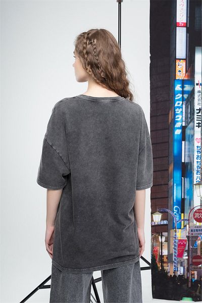Trendiz Gunsnroses Patterned Women's T-shirt - Anthracite
