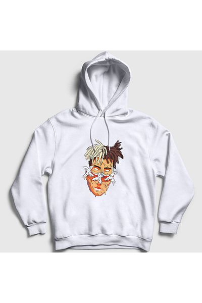 Presmono Φούτερ Unisex Λευκό Xxxtentacion με κουκούλα - Melting 48212tt