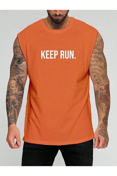 BENROMA 1 προϊόν για αγορές 6 και άνω Keep Run. Αμάνικο μπλουζάκι με στάμπα