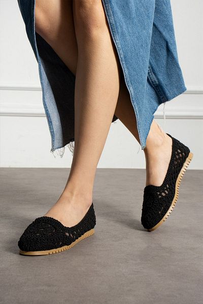 STOCON Women's Knitted Ballerina Shoes Women's Shoes Casual Shoes Stc1092
