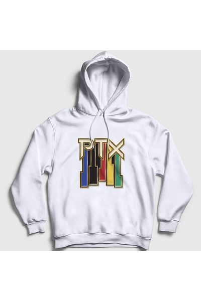 Presmono Φούτερ Unisex με κουκούλα Pentatonix White Vintage - 75851tt