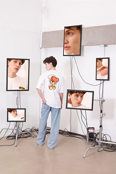 Trendiz Λευκό μπλουζάκι Unisex Drew Bear