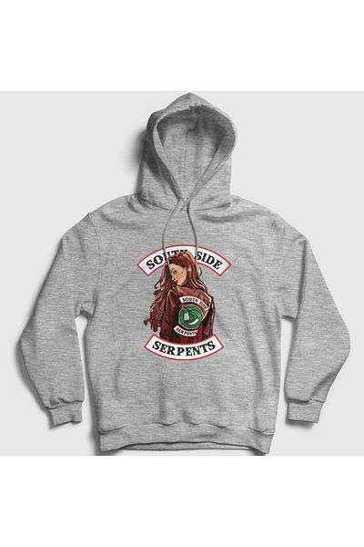 Presmono Riverdale Unisex Γκρι φούτερ με κουκούλα Cheryl Blossom - 206271 ττ
