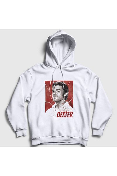 Presmono Φούτερ Morgan Dexter Unisex με λευκή κουκούλα - 188873 ττ