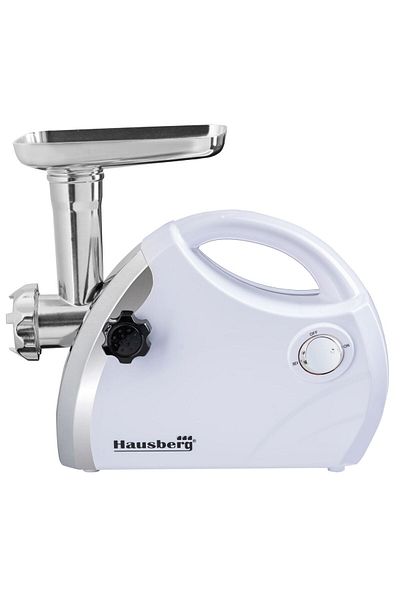 Hausberg Masina de tocat carne Hausberg HB-3430AB, Inox , 1800 W, motor cupru, Alb