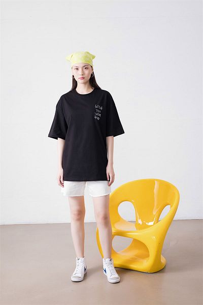 Trendiz Μαύρο μπλουζάκι Unisex 'Wish You Were Here'