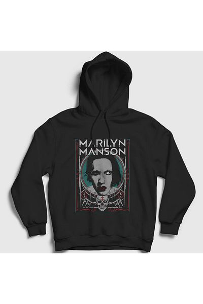 Presmono Унисекс суитшърт с качулка Marilyn Manson - 38789tt