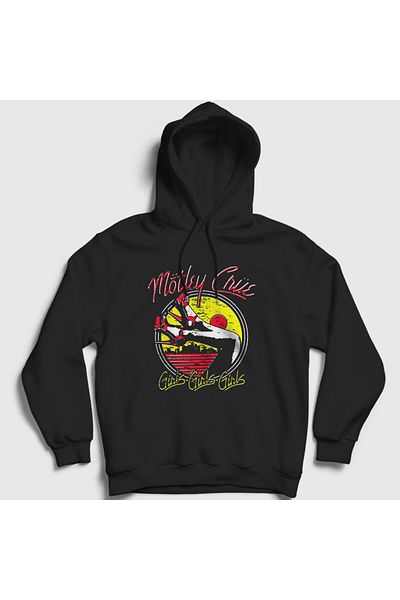 Presmono Φούτερ Mötley Crüe Unisex Μαύρη κουκούλα - V2 167210 ττ