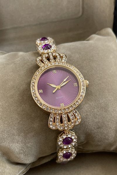 Leerybee Minimal Vintage Women's Watch with Stones Nk-02