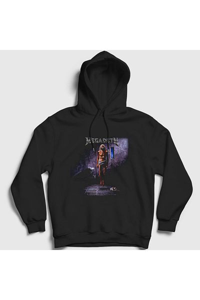 Presmono Μαύρο φούτερ Megadeth Extinction Unisex με κουκούλα - 65632tt