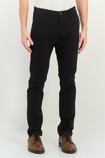 Gant Men Slim Fit Solid Straight Leg Pants, Black