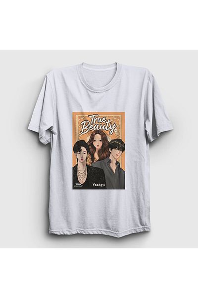 Presmono Λευκό μπλουζάκι True Beauty Unisex - Μοντέλο Lim Ju Kyung 475850 ττ