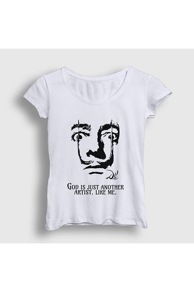 Presmono Tricou pentru femei Salvador Dali God Painter Painter - alb 430808 tt