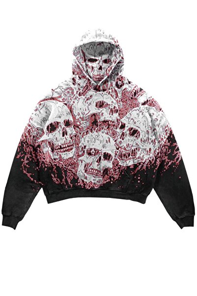 Trendiz سويت شيرت بقلنسوة جمجمة 101 للجنسين