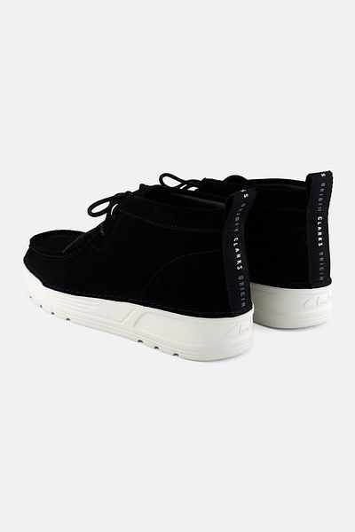 CLARKS Men Origin Wallabee Laced Up Casual Shoes, Black
