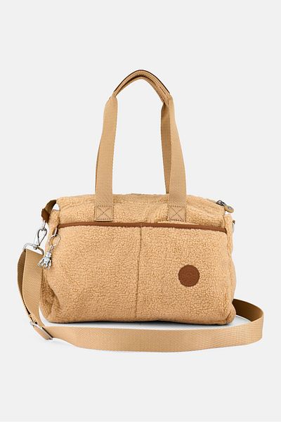 Kipling Women Brand Logo Cross Body Bag 29 H x 39 L x 12 W cm, Beige