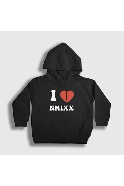 Presmono Детски суитшърт с качулка Nmixx K Pop, черен, унисекс, 435501tt