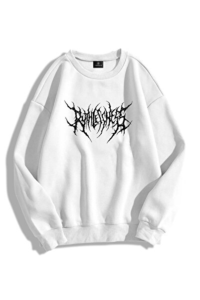 Trendiz Unisex Gothic Ruthless Bisiklet Yaka Sweatshirt Hoodie