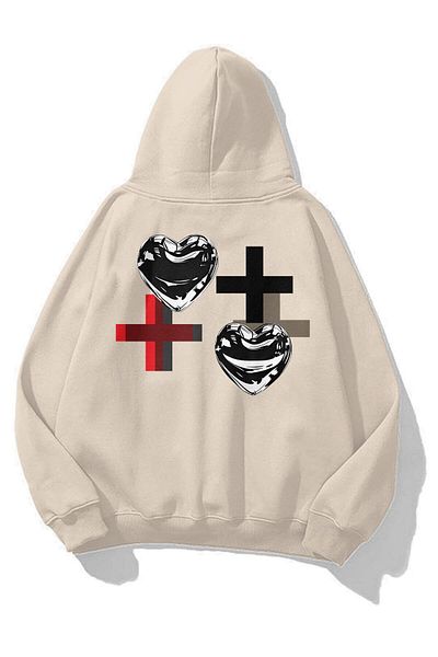 Trendiz Φούτερ Stone Color Unisex Chrome Heart