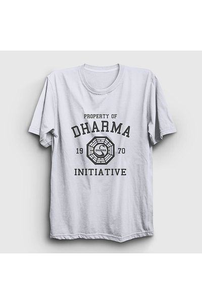 Presmono Λευκό μπλουζάκι Unisex Initiative Lost Dharma - 439850 ττ