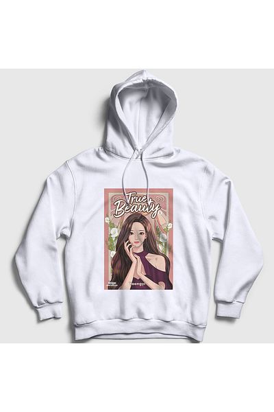 Presmono Φούτερ Unisex White Lim Joo Kyung True Beauty με κουκούλα 475837 ττ